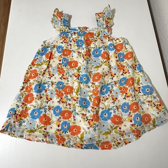 Angel Dear Poppy Mix Sundress Bloomers Set Organic Muslin Girls 12-18 Months NWT - Picture 5 of 13